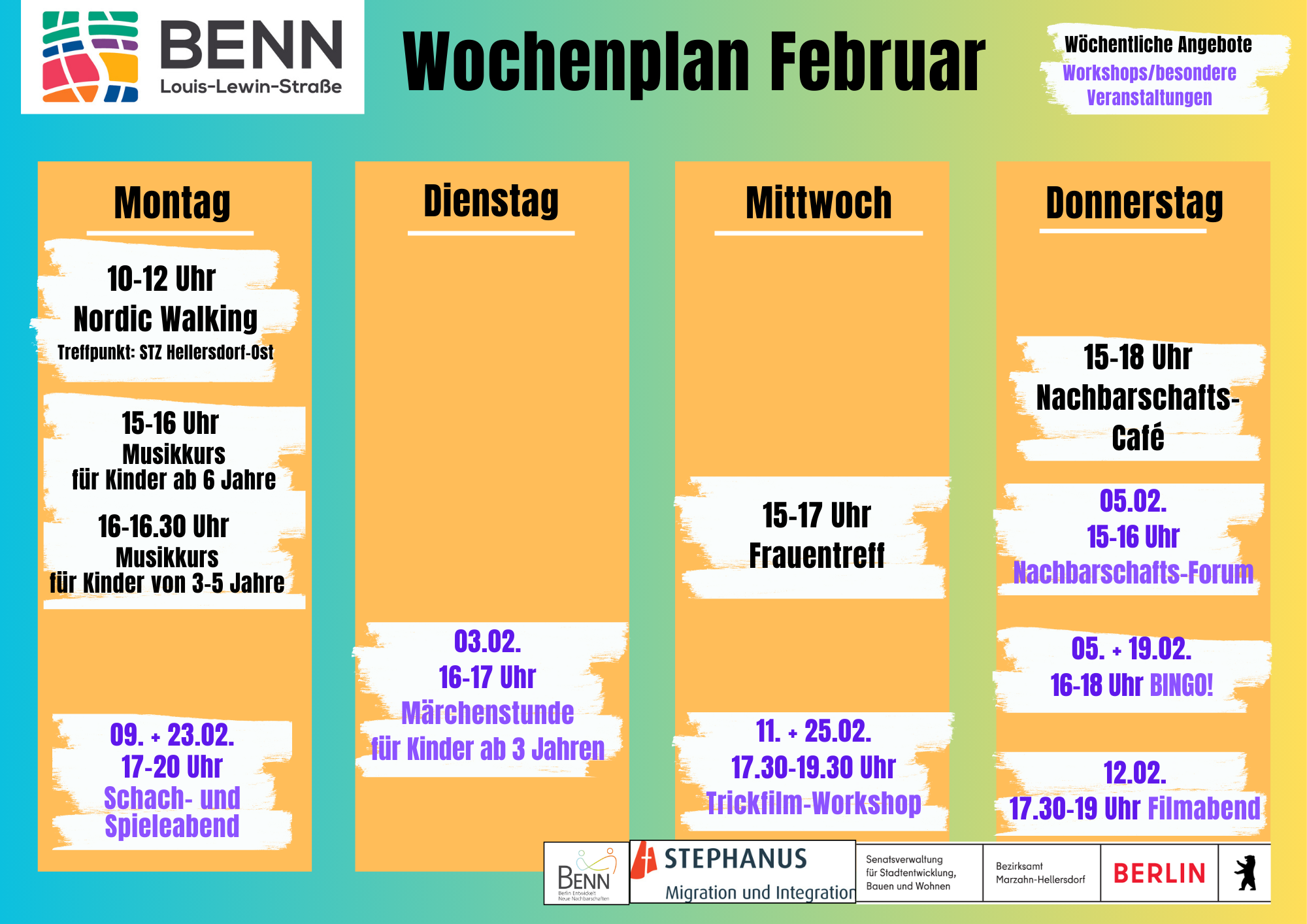 Was ist los bei BENN im Februar?