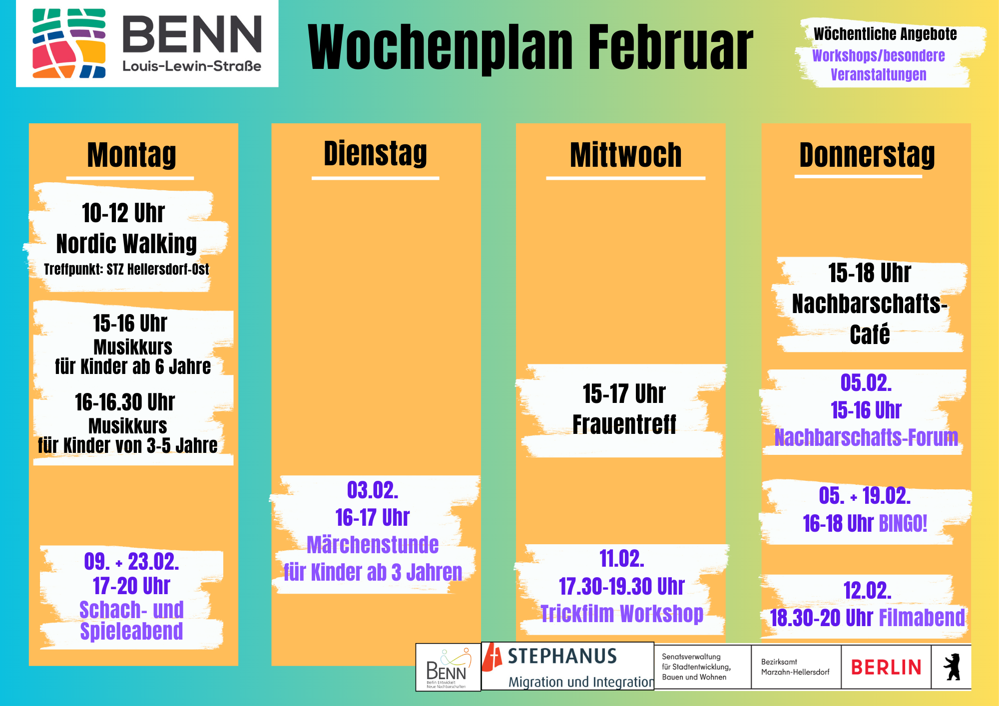 Was ist los bei BENN im Februar?